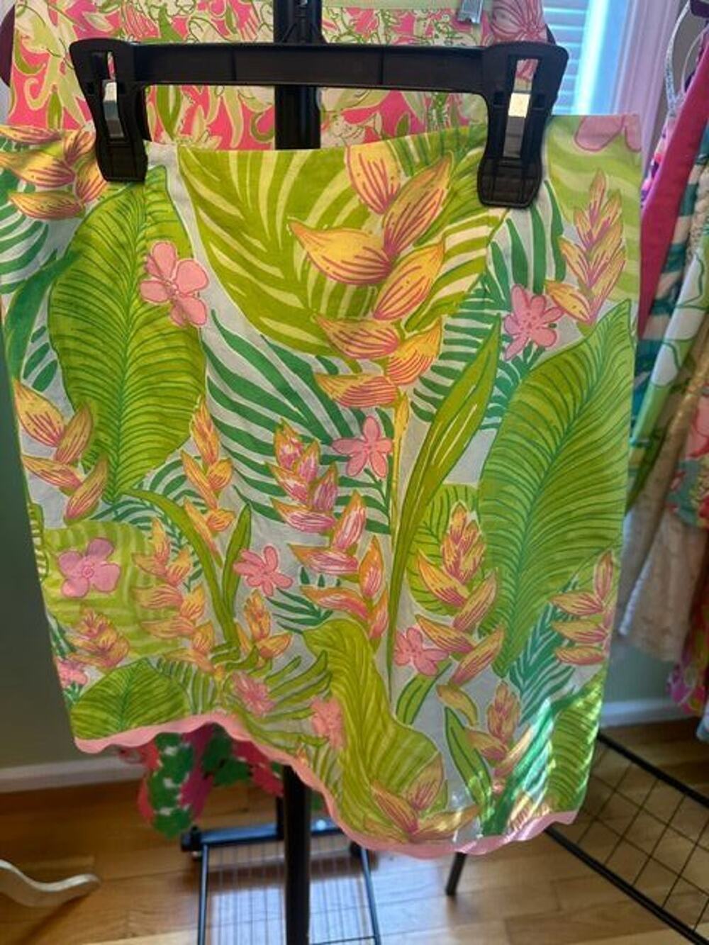 Lilly Pulitzer Vintage Cynthia Botanical Garden Mini Skirt White Label EUC Sz 4